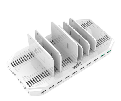 Ładowarka i akumulator UNITEK Stacja Ładująca 10x USB z QC 3.0 Y-2190A